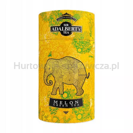 Adalberts Tea herbata zielona z MELONEM - liściasta 100g w puszce kartonowej typu tuba