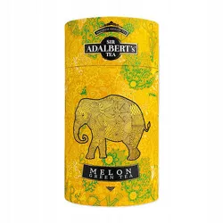Adalberts Tea herbata zielona z MELONEM - liściasta 100g w puszce kartonowej typu tuba
