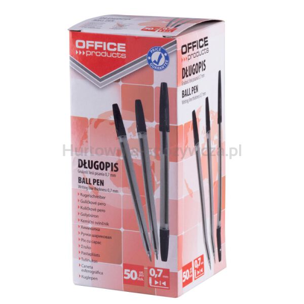 Office Products Długopis, 1,0mm, czarny 