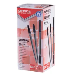 Office Products Długopis, 1,0mm, czarny 