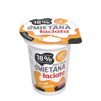 Łaciata Śmietana 18% pasteryzowana 330g