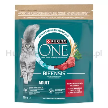 Purina One Adult bogata w wołowinę i pełne ziarna 750 g