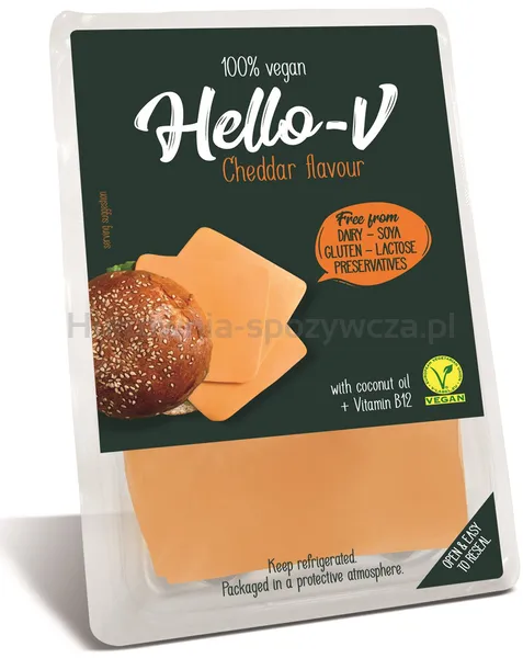Roślinna alternatywa sera cheddar- plastry 140 g