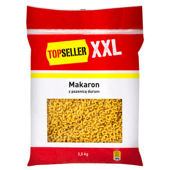 Topseller Xxl Makaron Kolanka Z Pszenicą Durum 2,5 Kg