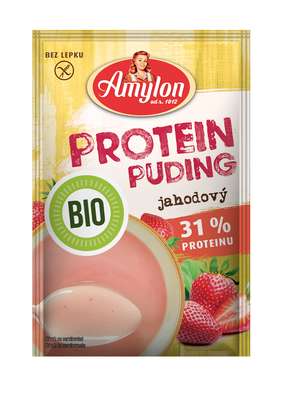 Amylon Amylon Budyń Proteinowy Truskawkowy Bez Dodatku Cukru Bezglutenowy Bio 45 G [BIO]