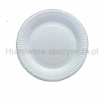 Horeca Polska Jednorazowe Talerze Papierowe Białe 28Cm (100 Sztuk)