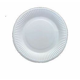 Horeca Polska Jednorazowe Talerze Papierowe Białe 28Cm (100 Sztuk)