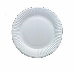 Horeca Polska Jednorazowe Talerze Papierowe Białe 28Cm (100 Sztuk)