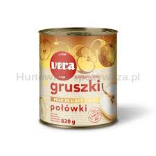 Vera Gruszki połówki w syropie 820/460 g