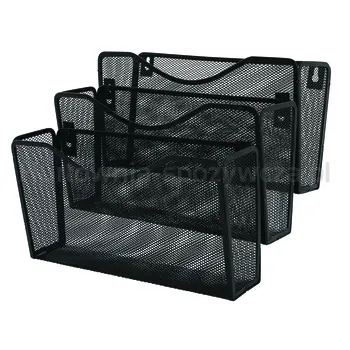 Zestaw naścienny Q-CONNECT Office Set metalowy 3 półki czarny