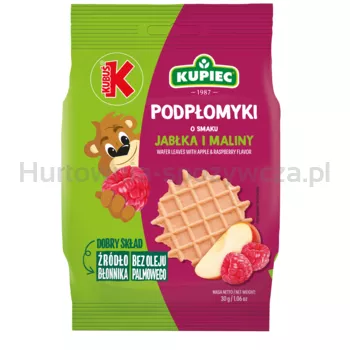 Kupiec &amp Kubuś Podpłomyki mini o smaku jabłka i maliny 30g