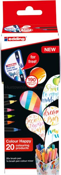 Pisak e-1340 EDDING Colour Happy, 20+1 szt., mix kolorów - 2