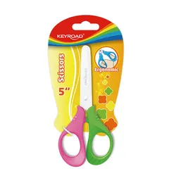 Nożyczki Szkolne Keyroad, 12Cm, Zaokr., Blister 1Szt., Mix Kolorów