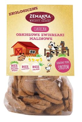 Ciastka Orkiszowe Z Malinami Zwierzaki Bio 100 G - Zemanka [BIO]