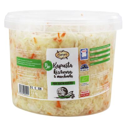 Kapusta Kiszona Z Marchewką Bio 2,8 Kg (Wiaderko) - Sątyrz [BIO]