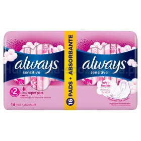 Always Podpaski Ze Skrzydełkami Sensitive 16 Szt