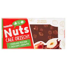 Terravita Czekolada Mleczna Z Orzechami Laskowymi 30% Nuts 100G Okienko