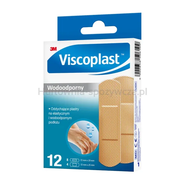 Viscoplast Zestaw plastrów wodoodporne, 12szt.