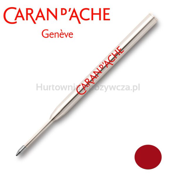 Wkład Caran D'Ache Goliath, do długopisu 849, M, czerwony  - 3