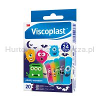 Plastry dziecięce VISCOPLAST Monsters, 2 rozmiary, 20 szt., pudełko - 2