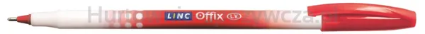 Długopis LINC Offix, śr. kulki 1mm, gr. linii 0,33mm, czerwony