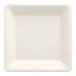 Talerze Z Trzciny Cukrowej, &Quotpure&Quot, Kształt Prostokątny, 15,5 Cm X 15,5 Cm, Kolor: Biały, 50 Szt