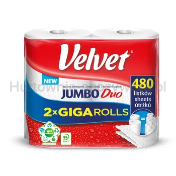 Velvet Ręcznik Papierowy Jumbo Duo  2 Sztuki GIGA PACZKA