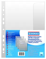 Donau Koszulki Z Klapką Pp, A4, Groszkowe, 100Mikr., 10Szt. 
