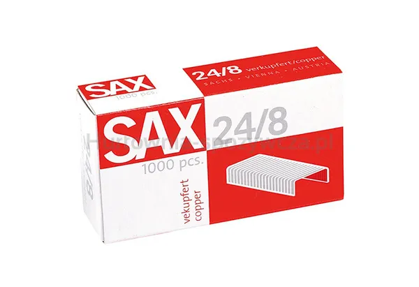 SAX Zszywki 24/8, miedziane, 1000szt. 