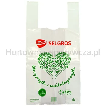 torba zakupowa Selgros koszulka 37x73 cm