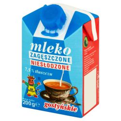 Gostyń Mleko Zagęszczone Niesłodzone 7,5% Tłuszczu 200G