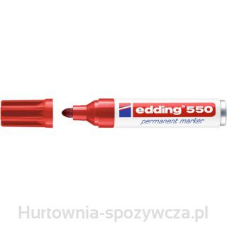 Marker Permanentny E-550 Edding, 3-4 Mm, Czerwony