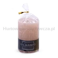 Świeca słupek rustykalna DONAU HOME, 70x100 mm, pudrowy róż - 2