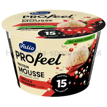 Valio PROfeel proteinowy mus 150g wanilia i truskawka