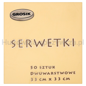 Grosik Serwetki Stołowe Ecru 33X33Cm 50 Sztuk