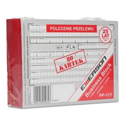 Polecenie Przelewu Emerson 3 Kopie, Format A6, 5 Bloczków X 80 Kartek