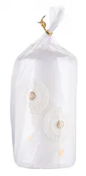 Świeca słupek DONAU HOME Dmuchawce, 70x130mm, biały