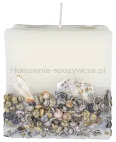 Świeca kwadrat DONAU HOME Brezza, 90x90mm, morska bryza, biały - 5