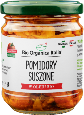 Pomidory Suszone W Oleju Bio 190 G (Słoik) - Bio Organica Italia [BIO]