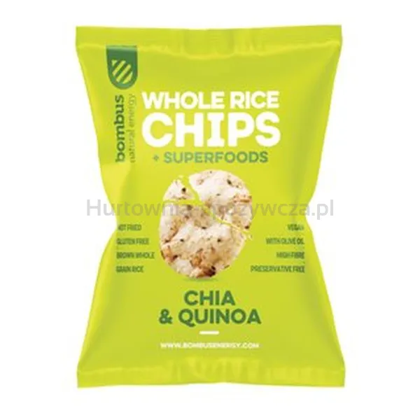 Chipsy Ryżowe Pełnoziarniste Z Chia I Quinoa Bezgl. 60 G