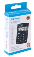 Kalkulator kieszonkowy DONAU TECH, 8-cyfr. wyświetlacz, wym. 90x60x11 mm, czarny - 2