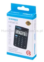Kalkulator kieszonkowy DONAU TECH, 8-cyfr. wyświetlacz, wym. 90x60x11 mm, czarny - 3