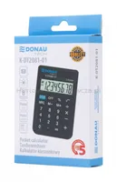 Kalkulator kieszonkowy DONAU TECH, 8-cyfr. wyświetlacz, wym. 90x60x11 mm, czarny - 9