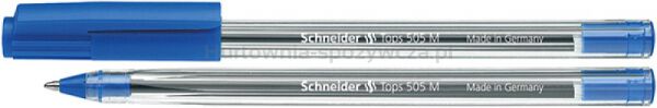 Schneider Długopis Tops 505, M, niebieski 