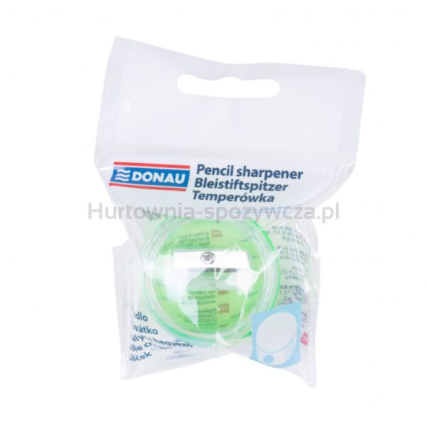 Donau Temperówka plastikowa, pojedyncza, mała okrągła, mix kolorów  - 4