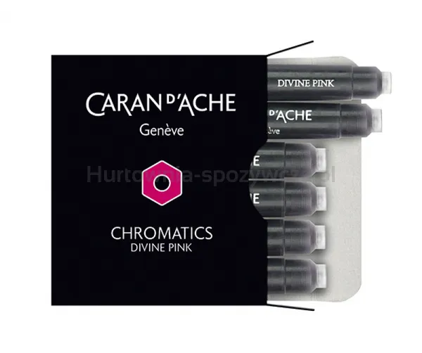 Naboje Caran D'Ache Chromatics Divine Pink, 6Szt., Różowe