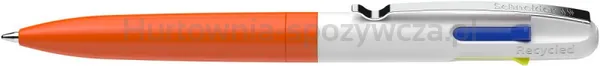Długopis automatyczny SCHNEIDER TAKE 4 Neon, M, 4 kolory wkładu, pomarańczowo-biały