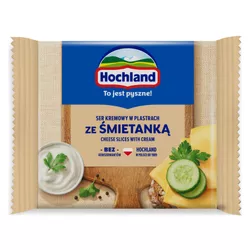Hochland ze śmietanką Ser kremowy topiony w plastrach ze śmietanką 130g
