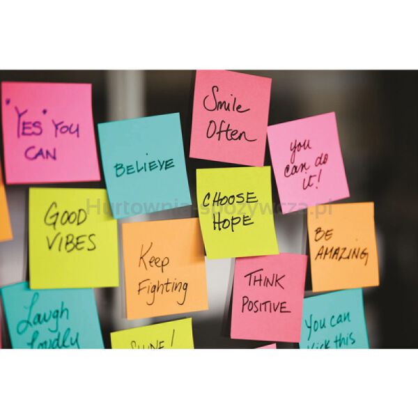 Post-It Karteczki samoprzylepne Super Sticky, BOOST, 76x76mm, 5x90 kart.  - 3