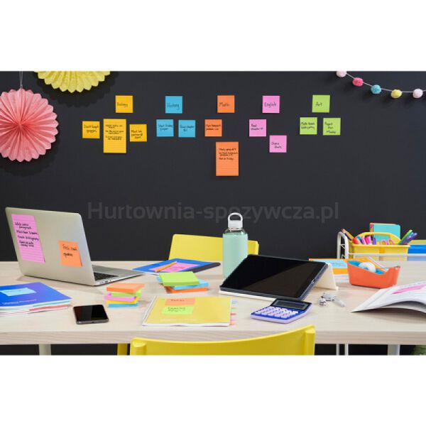 Post-It Karteczki samoprzylepne Super Sticky, BOOST, 76x76mm, 5x90 kart.  - 4